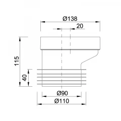 Соединитель для унитаза STY-530-20