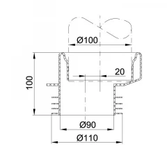 Соединитель для унитаза STY-530-20-G