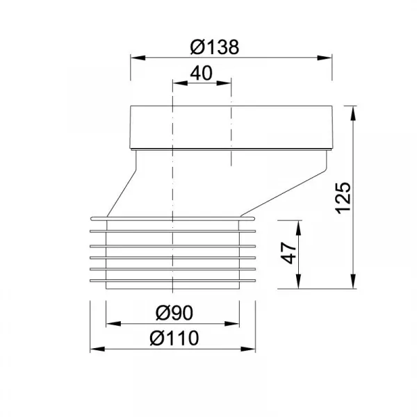Соединитель для унитаза STY-530-40