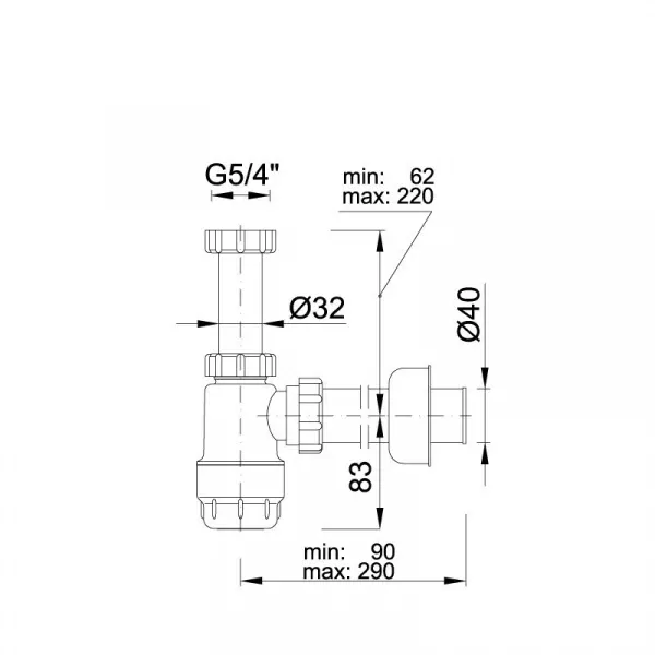 Сифон для умывальника STY-531-3
