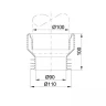 Соединитель для унитаза STY-530-E-G