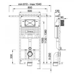 Инсталляция для унитаза NIAGARA FIX PLUS STY-742