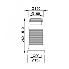 Соединитель для унитаза STY-530-F-B