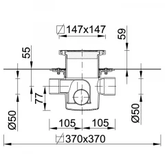 Сливной трап с решеткой STY-503-2