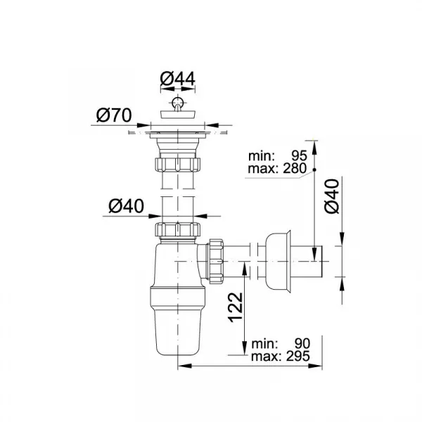 Сифон для моек STY-538-3
