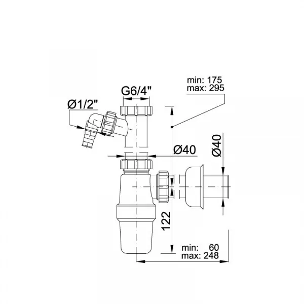 Сифон для моек STY-538-4