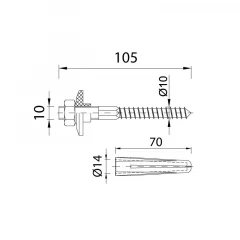 Комплект кріплення для умивальника MR-105