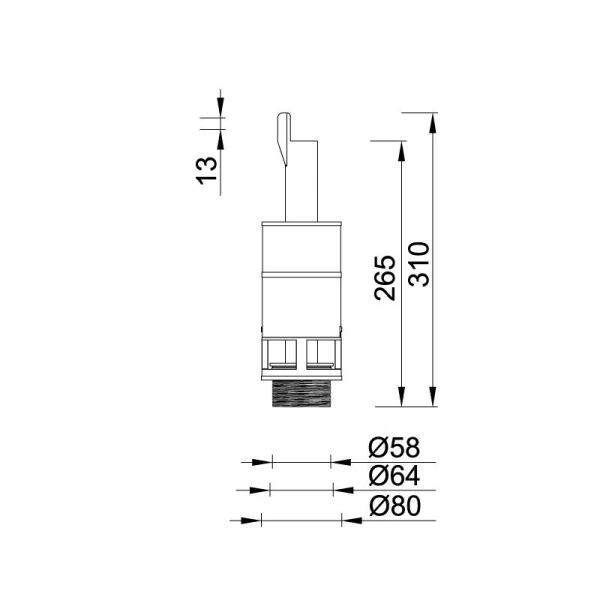 Сливной механизм для бачка унитаза STY-725