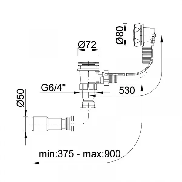Сифон для ванны STY-536-A-F-J