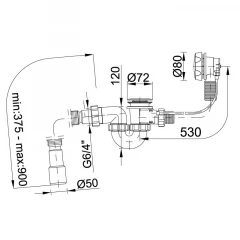 Сифон для ванни STY-536-A-K-J-F
