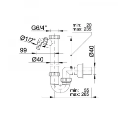 Сифон для моек STY-638-4
