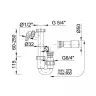 Сифон для моек STY-638-4-J