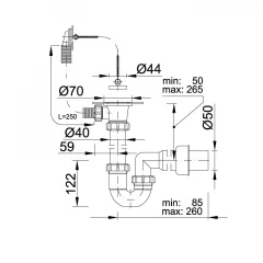 Сифон для моек STY-638-50