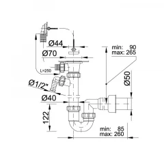 Сифон для моек STY-638-50-1