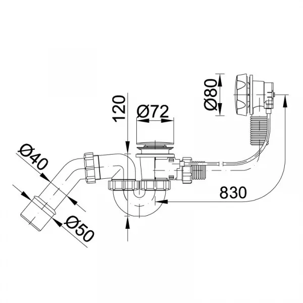 Сифон для ванны STY-536-AKD-83