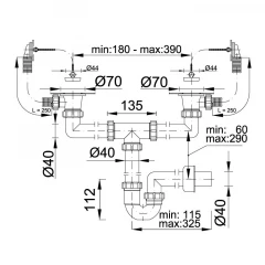 Сифон для моек STY-639