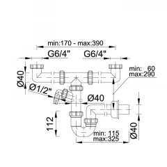Сифон для моек STY-639-3