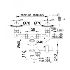 Сифон для моек STY-639-5