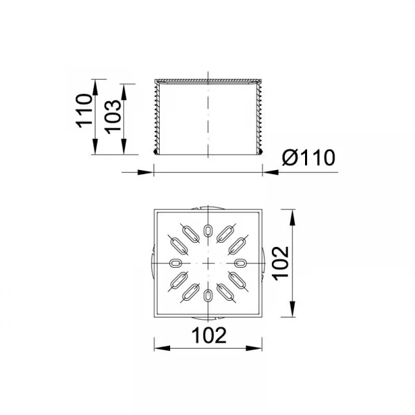 Горловина с решеткой STY-505-100