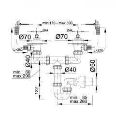 Сифон для моек STY-639-50