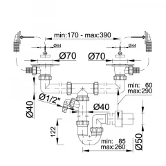 Сифон для моек STY-639-50-1