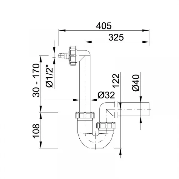 Сифон для конденсата STY-300