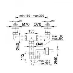 Сифон для моек STY-639-6