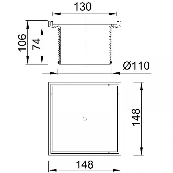 Насадка для сливного трапа с решеткой STY-505-B-SZ