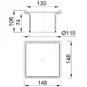 Насадка для сливного трапа с решеткой STY-505-B-SZ