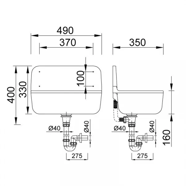 Раковина STY-350-F