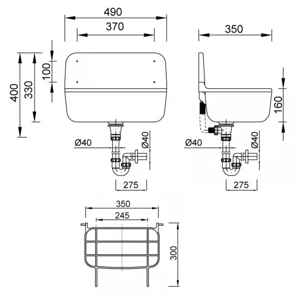 Раковина STY-350-K