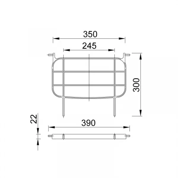Решітка для раковини STY-350-1-F