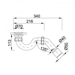 Сифон для душового піддону STY-537-2