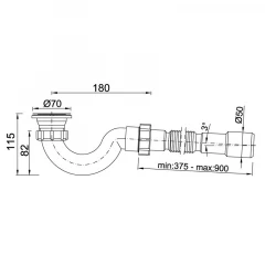 Сифон для душевого поддона STY-537-2-J