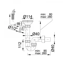 Сифон для моек STY-655-1
